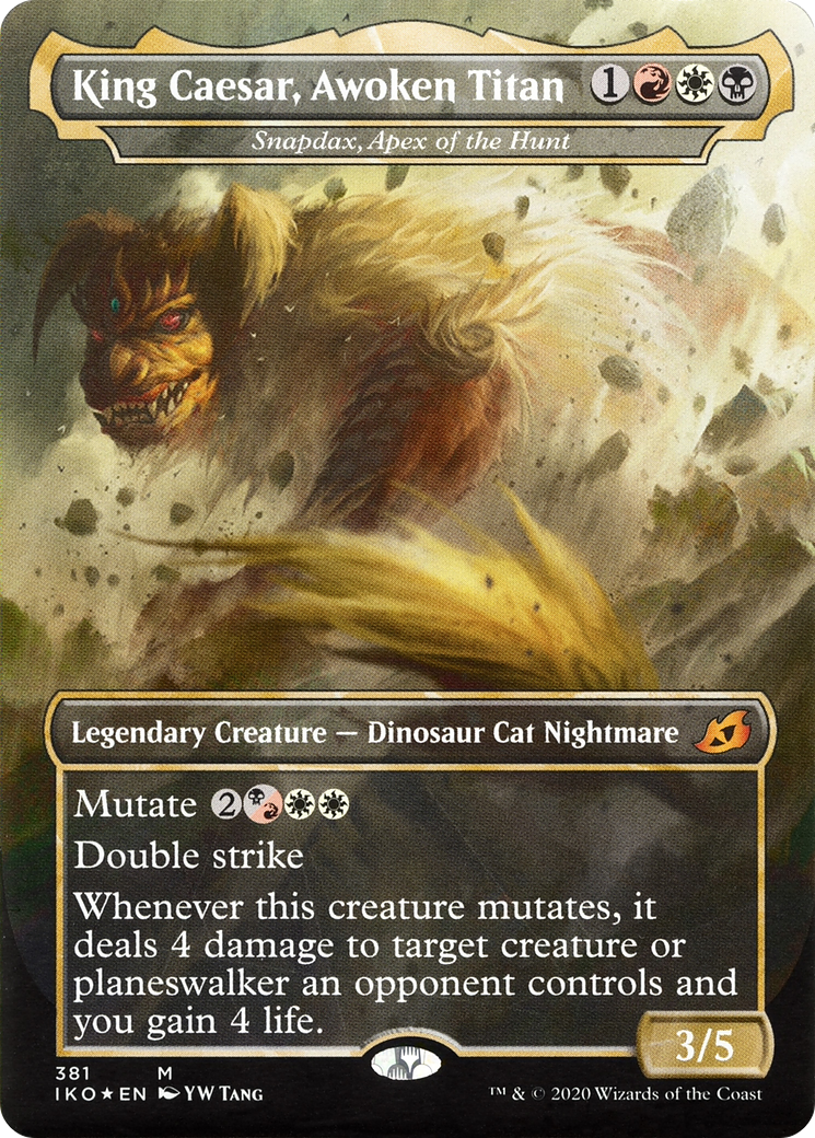 Snapdax, Apex of the Hunt (IKO-381) [Ikoria: Lair of Behemoths] / King Caesar, Awoken Titan (Borderless)