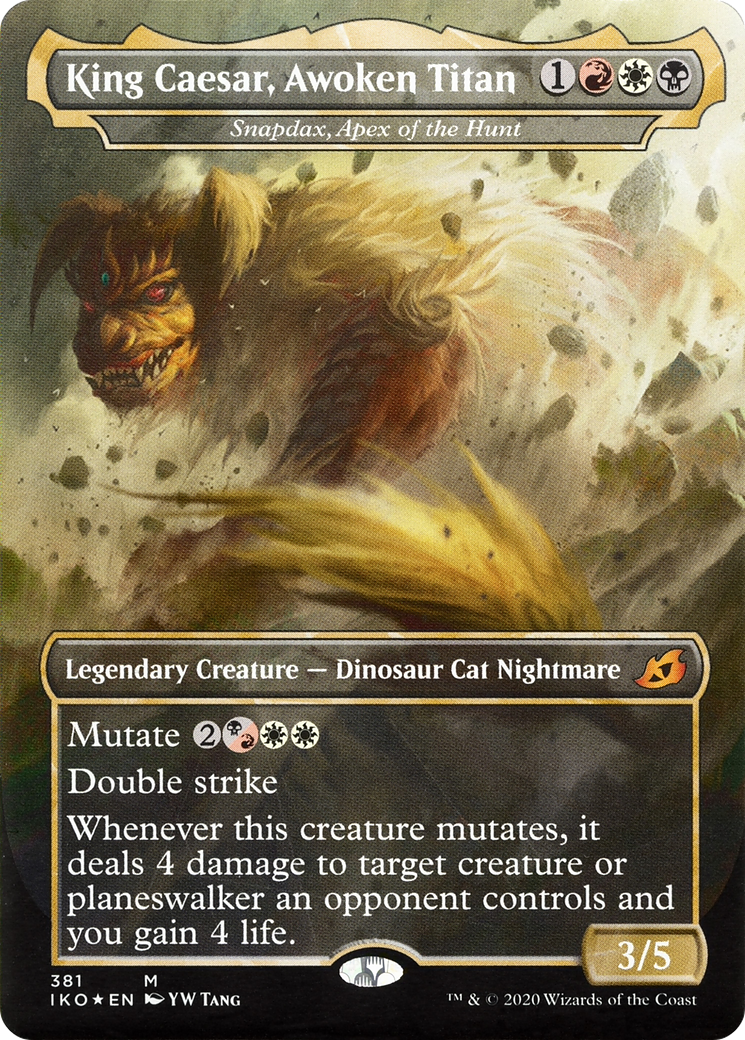 King Caesar, Awoken Titan - Snapdax, Apex of the Hunt (IKO-381) (Borderless) [Ikoria: Lair of Behemoths]