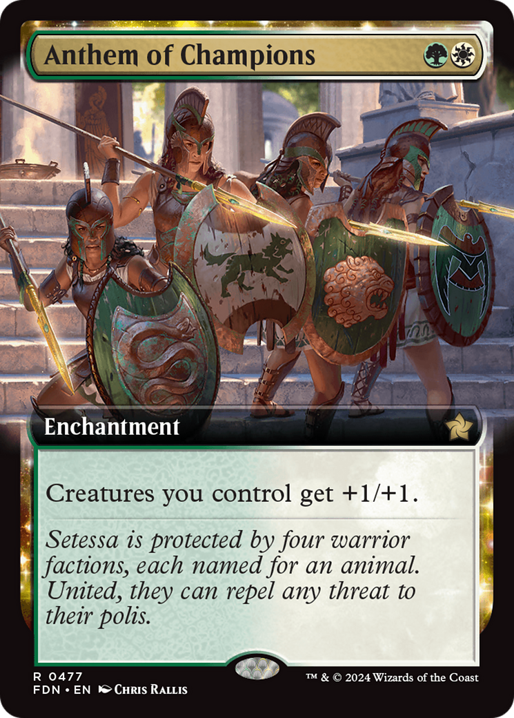 Anthem of Champions (FDN-477) [Foundations]: (Extended Art)