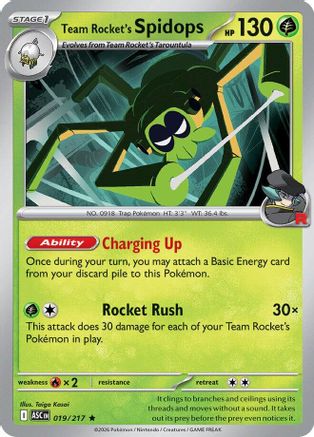 Team Rocket's Spidops 19 - [ME Ascended Heroes] Reverse Holofoil