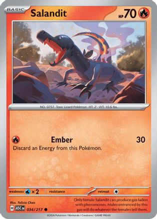 Salandit 34 - [ME Ascended Heroes] Reverse Holofoil
