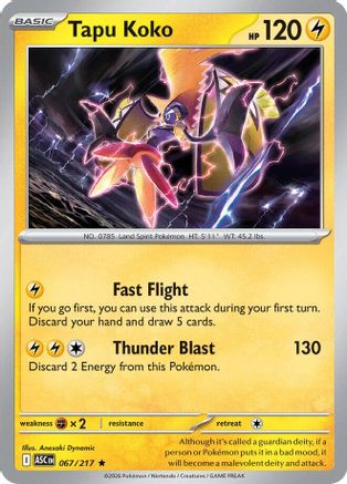 Tapu Koko 67 - [ME Ascended Heroes] Holofoil