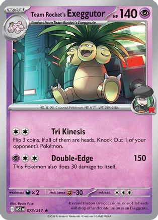 Team Rocket's  exeggutor 78 - [ME Ascended Heroes] Holofoil