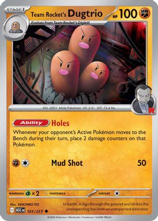 Team Rocket's Dugtrio - 101/217 101 - [ME Ascended Heroes]