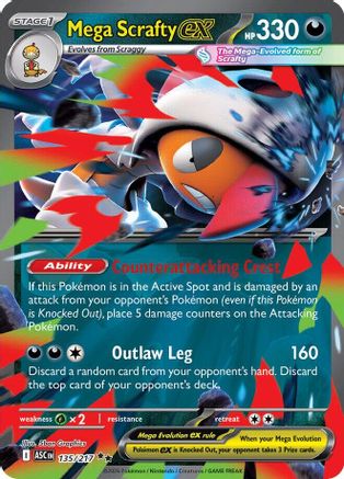 Mega Scrafty ex - 135/217 135 - [ME Ascended Heroes] Holofoil