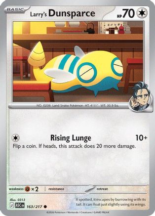 Larry's Dunsparce 163 - [ME Ascended Heroes] Reverse Holofoil