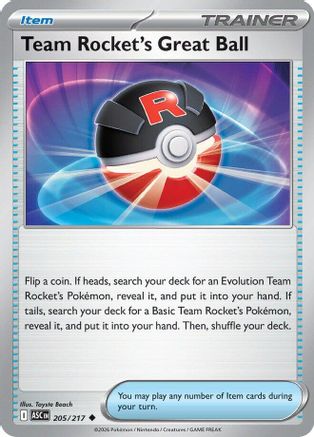 Team Rocket's Great Ball 205 - [ME Ascended Heroes] Reverse Holofoil