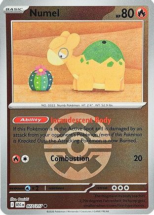 Numel - 027/217 (Quick Ball) 27 - [ME Ascended Heroes] Reverse Holofoil