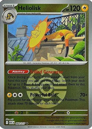 Heliolisk - 064/217 (Quick Ball) 64 - [ME Ascended Heroes] Reverse Holofoil