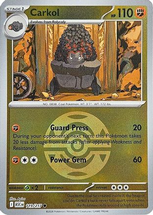 Carkol (Dusk Ball) 119 - [ME Ascended Heroes] Reverse Holofoil