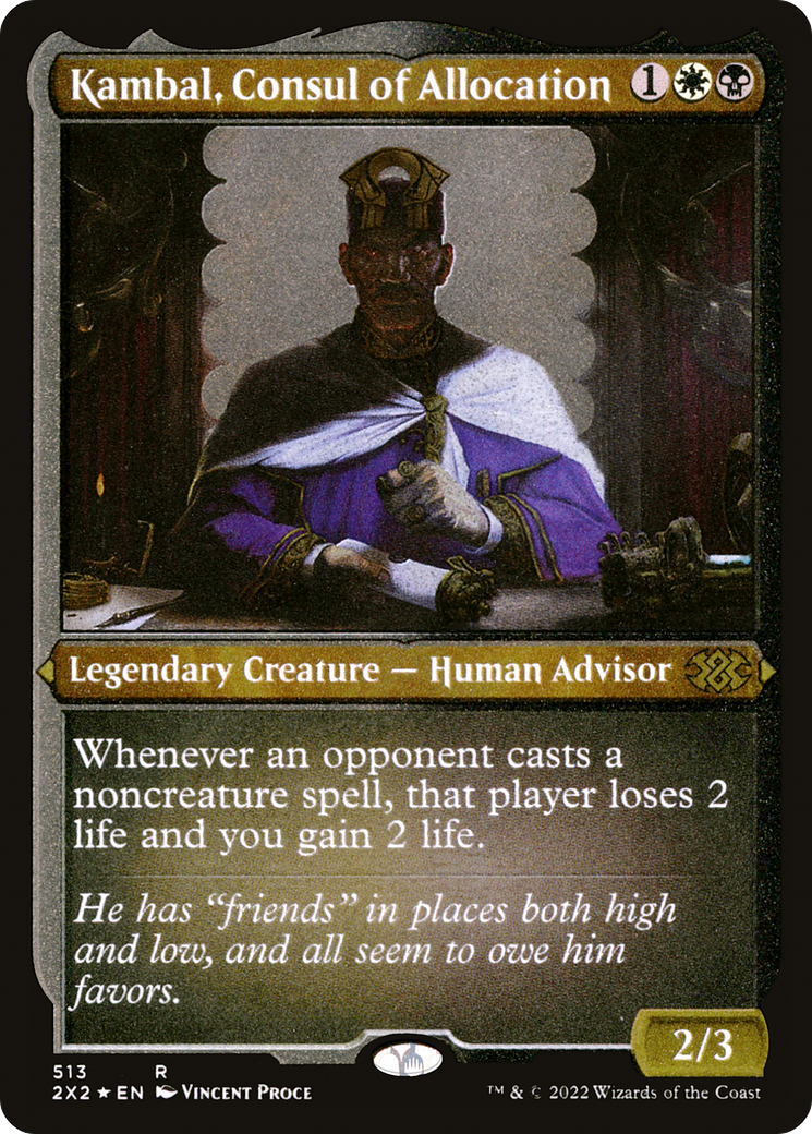 Kambal, Consul of Allocation (Foil Etched) (2X2-513) [Double Masters 2022] Foil