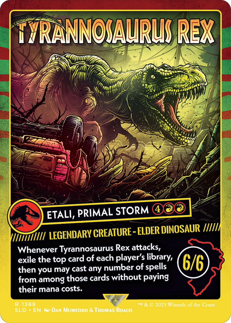 Etali, Primal Storm (SLD-1389) [Secret Lair Drop] / Tyrannosaurus Rex (Borderless)