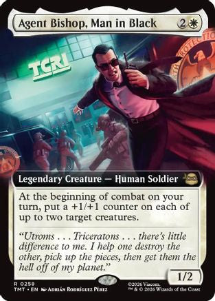 Agent Bishop, Man in Black (Extended Art) (TMT-258) [Teenage Mutant Ninja Turtles]
