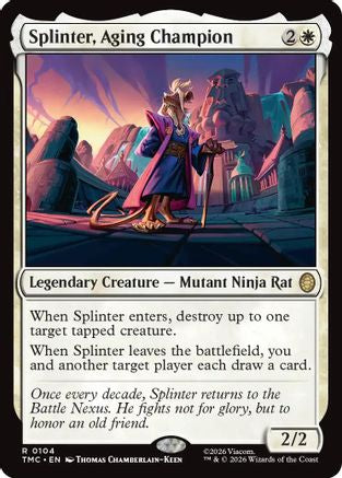 Splinter, Aging Champion (TMC-104) [Commander: Teenage Mutant Ninja Turtles] Foil