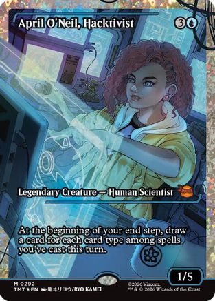 April O'Neil, Hacktivist (0292) (Showcase) (Fracture Foil) (TMT-292) [Teenage Mutant Ninja Turtles] Foil