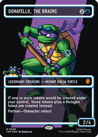 Donatello, the Brains (0085) (Borderless) (Surge Foil) (TMC-085) [Commander: Teenage Mutant Ninja Turtles] Foil
