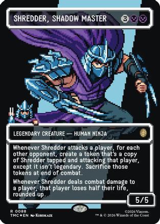 Shredder, Shadow Master (Borderless) (TMC-088) [Commander: Teenage Mutant Ninja Turtles] Foil