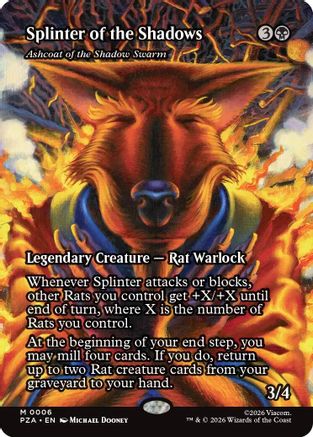 Ashcoat of the Shadow Swarm (Borderless) (PZA-006) [Teenage Mutant Ninja Turtles Eternal-Legal]