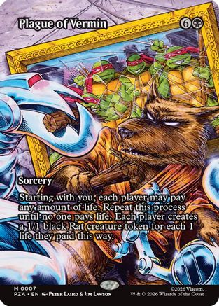 Plague of Vermin (Borderless) (PZA-007) [Teenage Mutant Ninja Turtles Eternal-Legal]