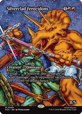 Silverclad Ferocidons (Borderless) (PZA-009) [Teenage Mutant Ninja Turtles Eternal-Legal] Foil