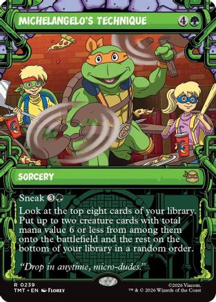 Michelangelo's Technique (Showcase) (TMT-239) [Teenage Mutant Ninja Turtles] Foil