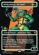 Michelangelo, the Heart (0093) (Borderless) (TMC-092) [Commander: Teenage Mutant Ninja Turtles] Foil