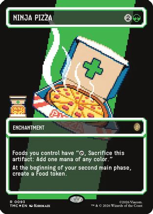 Ninja Pizza (Borderless) (TMC-093) [Commander: Teenage Mutant Ninja Turtles] Foil