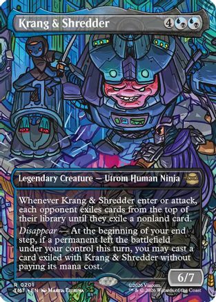 Krang & Shredder (Borderless) (TMT-201) [Teenage Mutant Ninja Turtles] Foil