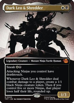 Dark Leo & Shredder (Borderless) (TMT-220) [Teenage Mutant Ninja Turtles]