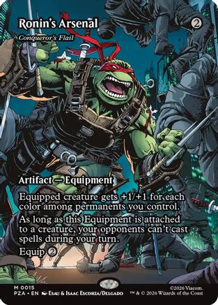 Ronin's Arsenal - Conqueror's Flail (Borderless) (PZA-015) [Teenage Mutant Ninja Turtles Eternal-Legal] Foil