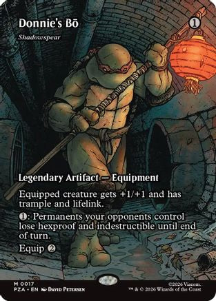 Donnie's Bo - Shadowspear (Borderless) (PZA-017) [Teenage Mutant Ninja Turtles Eternal-Legal] Foil