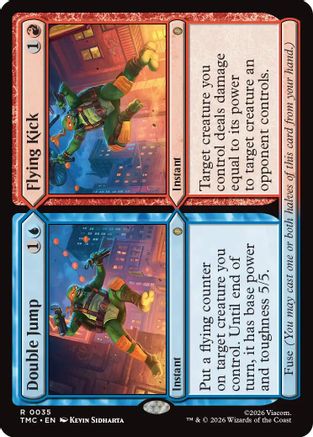 Double Jump // Flying Kick (TMC-035) [Commander: Teenage Mutant Ninja Turtles] Foil