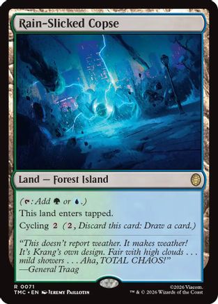 Rain-Slicked Copse (TMC-071) [Commander: Teenage Mutant Ninja Turtles] Foil
