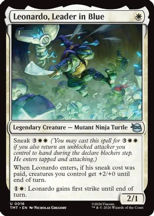 Leonardo, Leader in Blue (TMT-016) [Teenage Mutant Ninja Turtles] Foil