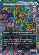 Mikey & Leo, Chaos & Order (Borderless) (TMT-200) [Teenage Mutant Ninja Turtles] Foil