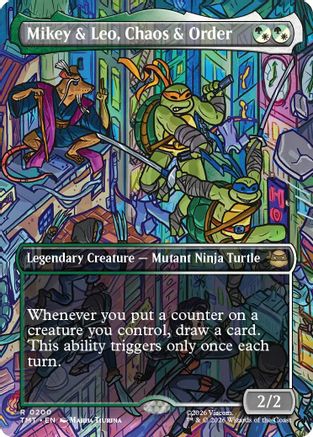 Mikey & Leo, Chaos & Order (Borderless) (TMT-200) [Teenage Mutant Ninja Turtles]