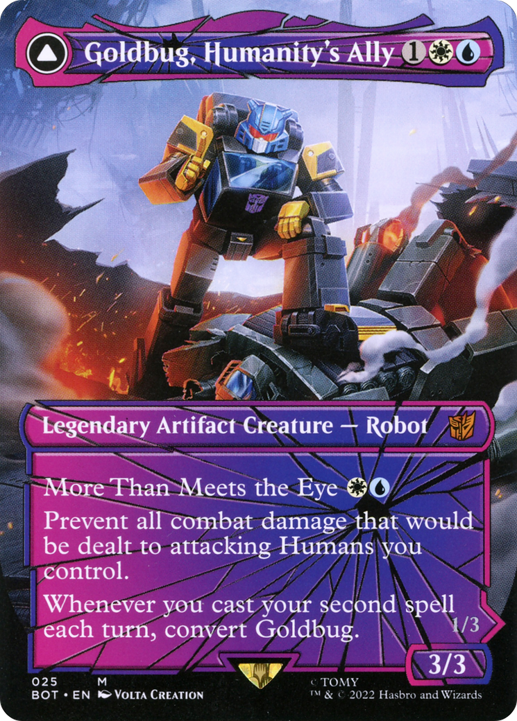 Goldbug, Humanity's Ally (Shattered Glass) (BOT-025) (Borderless) [Transformers]