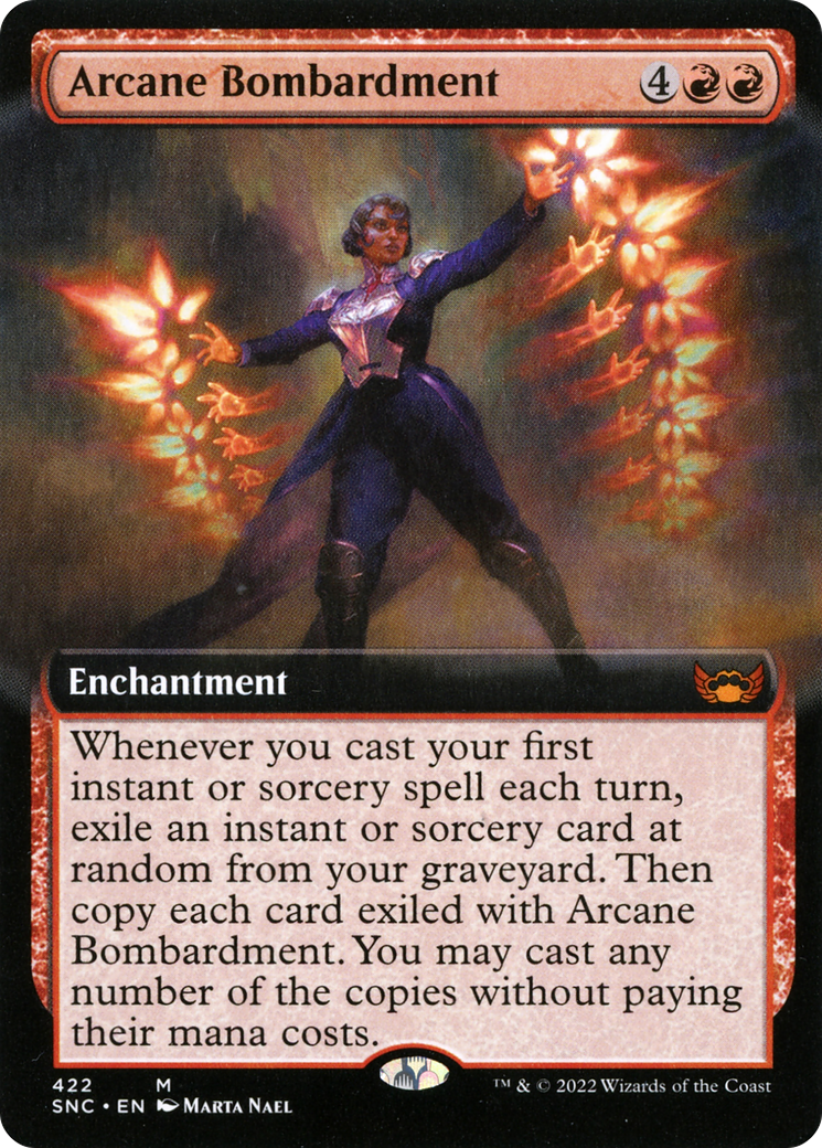 Arcane Bombardment (Extended Art) (SNC-422) [Streets of New Capenna]