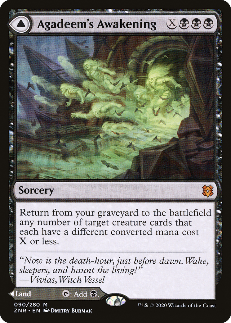 Agadeem's Awakening // Agadeem, the Undercrypt (ZNR-090) [Zendikar Rising] Foil
