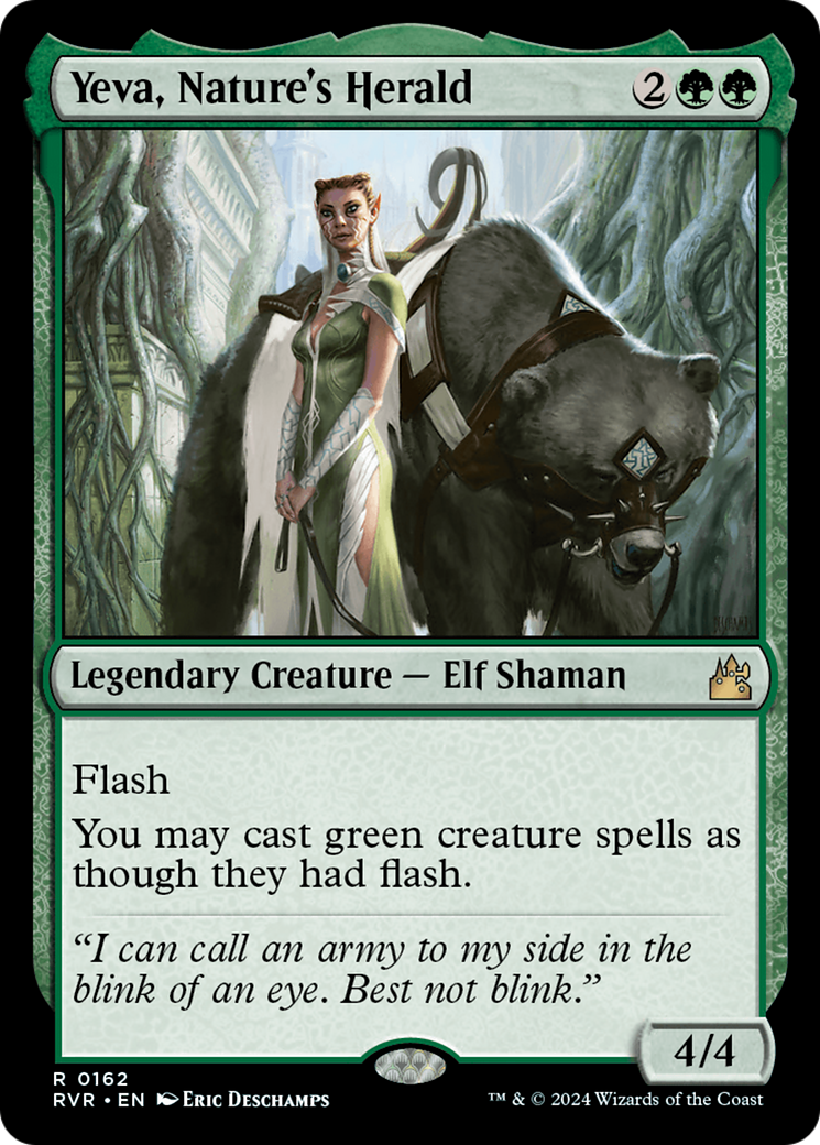 Yeva, Nature's Herald (RVR-162) [Ravnica Remastered] Foil