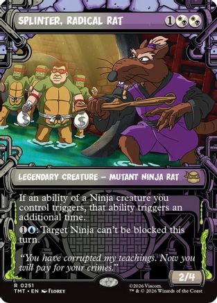 Splinter, Radical Rat (Showcase) (TMT-251) [Teenage Mutant Ninja Turtles] Foil