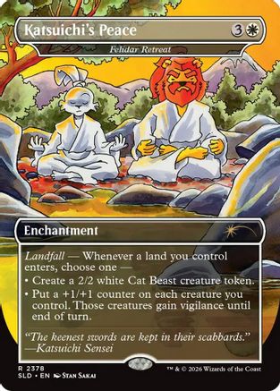 Katsuichi's Peace - Felidar Retreat (SLD-2378) [Secret Lair Drop Series] Foil