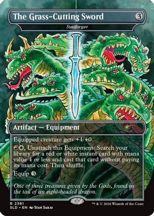 The Grass-Cutting Sword - Sunforger (SLD-2381) [Secret Lair Drop Series] Foil