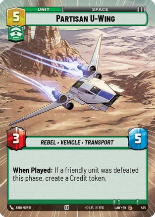 Partisan U-Wing (Hyperspace) (425) [A Lawless Time]