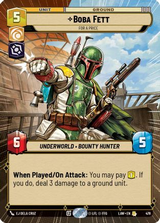 Boba Fett - For a Price (Hyperspace) (478) [A Lawless Time]
