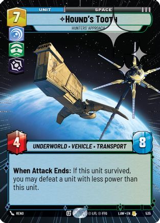 Hound's Tooth - Hunters' Approach (Hyperspace Foil) (535) [A Lawless Time] Foil