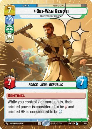 Obi-Wan Kenobi - Protector of Felucia (Hyperspace Foil) (538) [A Lawless Time] Foil