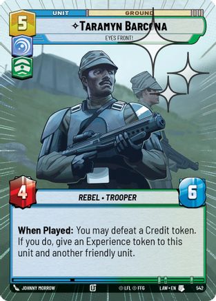 Taramyn Barcona - Eyes Front! (Hyperspace Foil) (542) [A Lawless Time] Foil