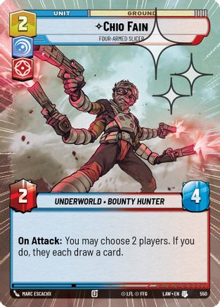 Chio Fain - Four-Armed Slicer (Hyperspace Foil) (550) [A Lawless Time] Foil