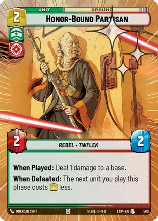 Honor-Bound Partisan (Hyperspace Foil) (560) [A Lawless Time] Foil